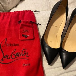 Christian Louboutin Pigalle black leather heels